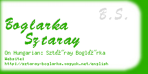 boglarka sztaray business card